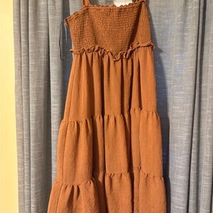 ARULA Warm Brown Textured Fabric